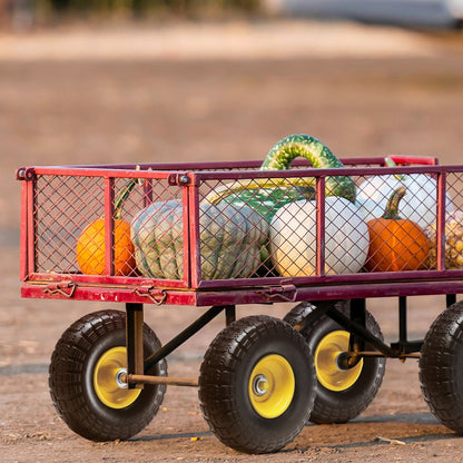 CJPU0080 - Heavy-Duty 10" Solid PU Flat-Free Tires, 400 lbs Load Capacity