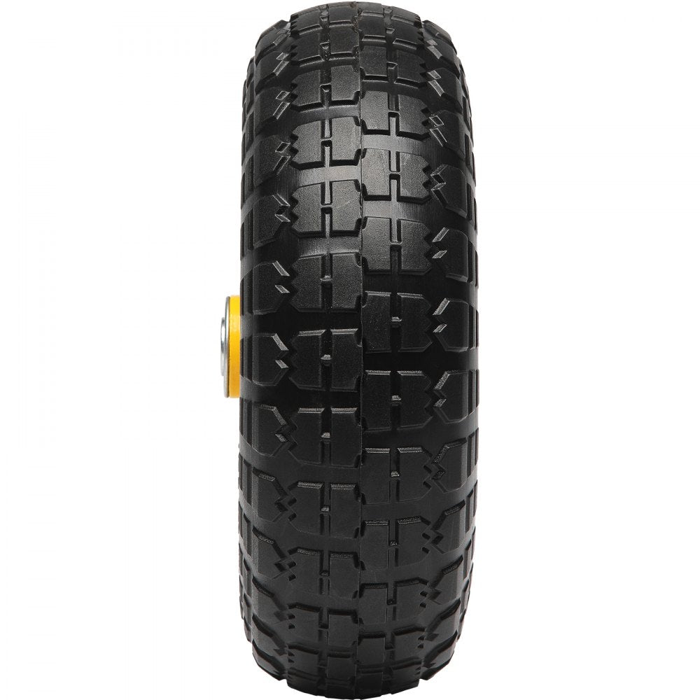 CJPU0080 - Heavy-Duty 10" Solid PU Flat-Free Tires, 400 lbs Load Capacity