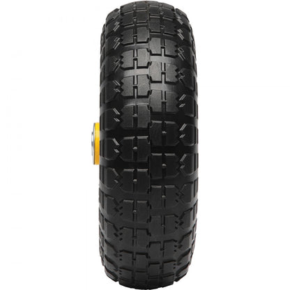 CJPU0080 - Heavy-Duty 10" Solid PU Flat-Free Tires, 400 lbs Load Capacity