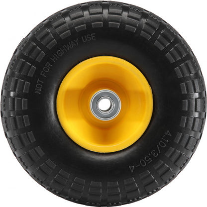 CJPU0080 - Heavy-Duty 10" Solid PU Flat-Free Tires, 400 lbs Load Capacity