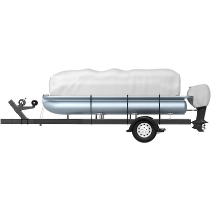 21-24 FT Pontoon Boat Cover - Heavy-Duty 600D Fabric, 24.3 x 11.8 ft