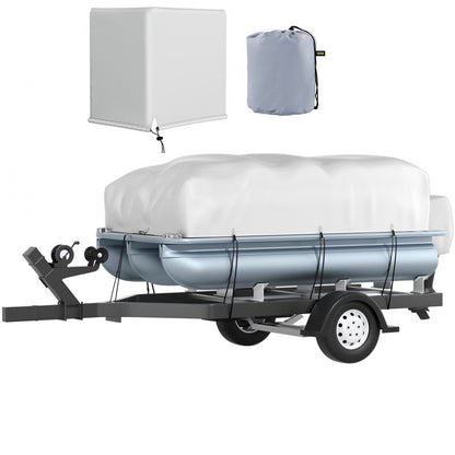 17-20 FT Pontoon Boat Cover - All-Weather Protection with Reinforced Straps