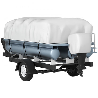 17-20 FT Pontoon Boat Cover - All-Weather Protection with Reinforced Straps