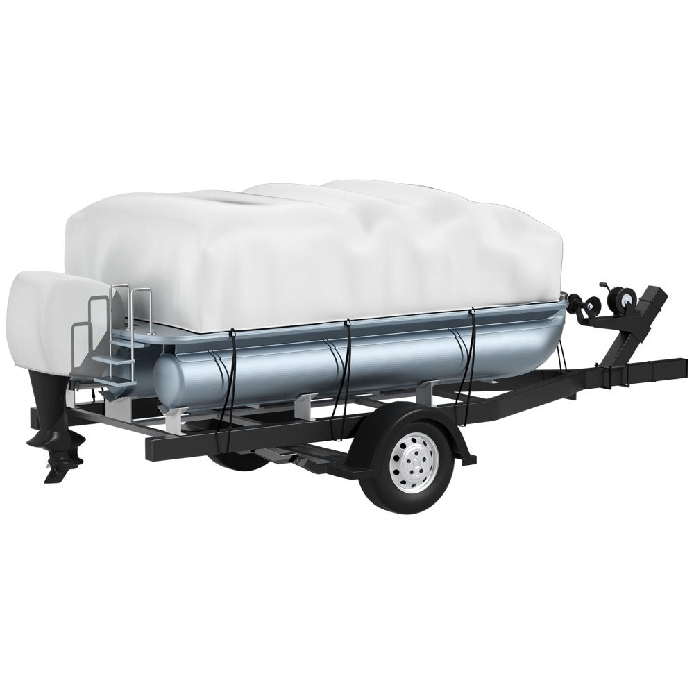 17-20 FT Pontoon Boat Cover - All-Weather Protection with Reinforced Straps