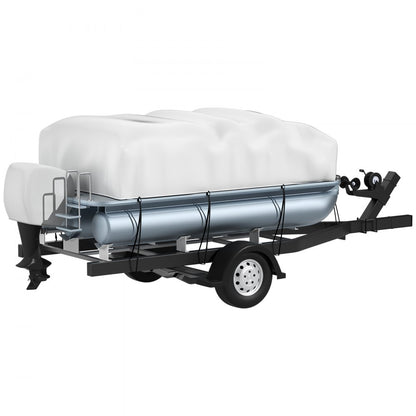 17-20 FT Pontoon Boat Cover - All-Weather Protection with Reinforced Straps