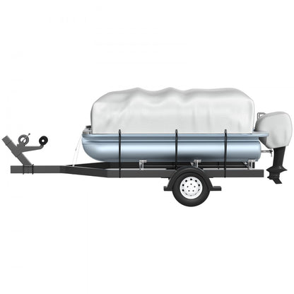 17-20 FT Pontoon Boat Cover - All-Weather Protection with Reinforced Straps