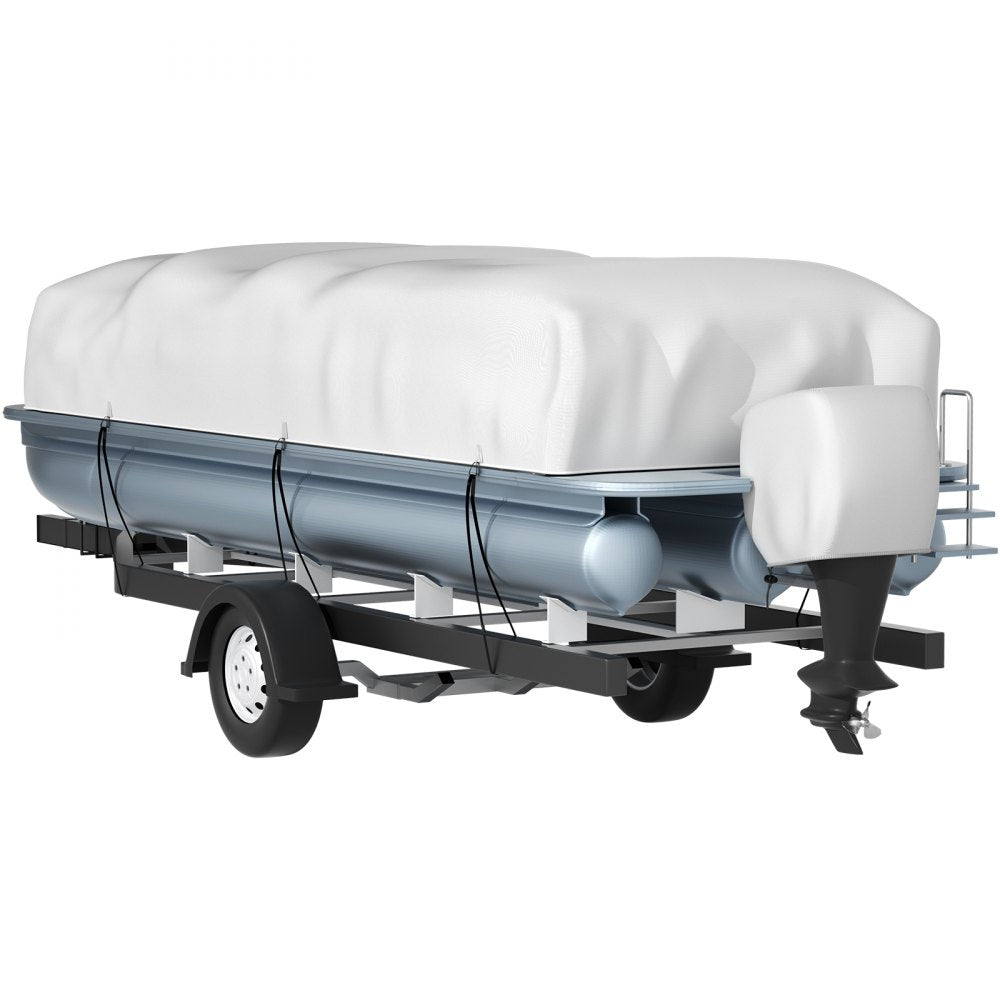 25-28 FT Pontoon Boat Cover - Durable 600D Oxford Fabric with Secure Fit