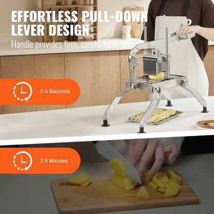 AY460-2 - 420J1 Stainless Steel Vegetable Slicer for 1/4" & 1/2" Cuts