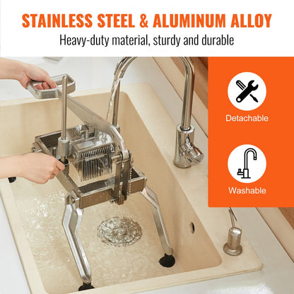 AY460-2 - 420J1 Stainless Steel Vegetable Slicer for 1/4" & 1/2" Cuts