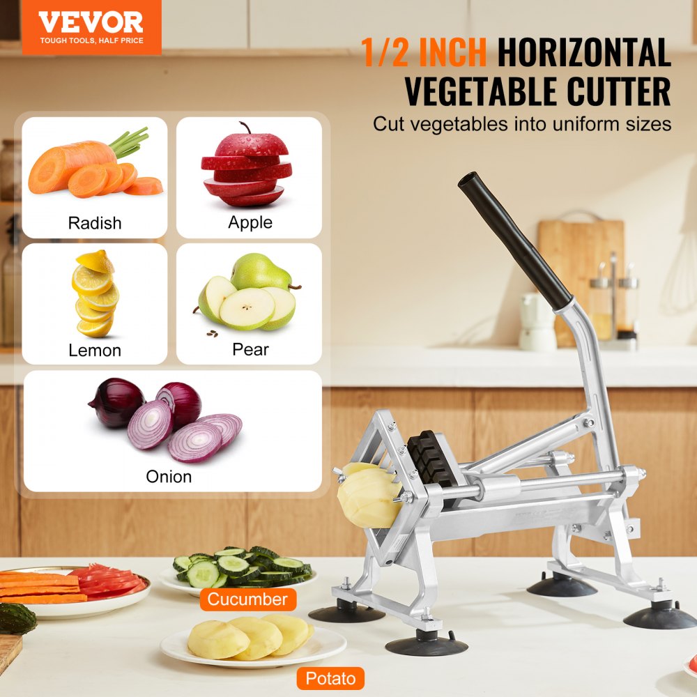 AY440-1 - VEVOR Stainless Steel Vegetable Slicer with Ergonomic Handle