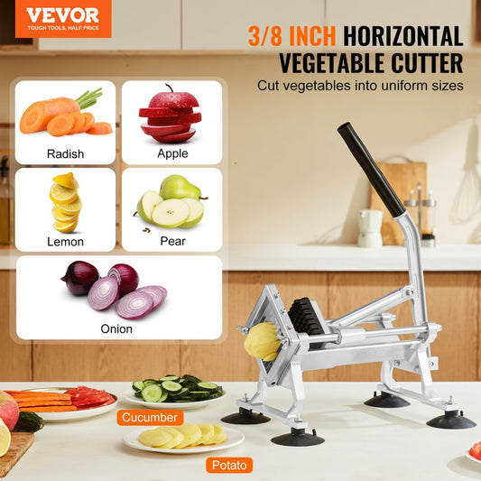 AY440-3 - Heavy-Duty Stainless Steel Vegetable Slicer for 3/8-Inch Cuts