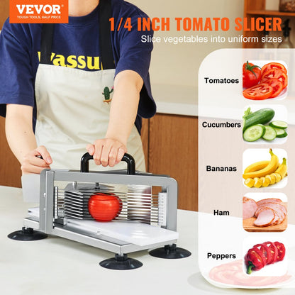 AY450-2 - Heavy-Duty Stainless Steel Tomato Slicer with 1/4 inch Blades