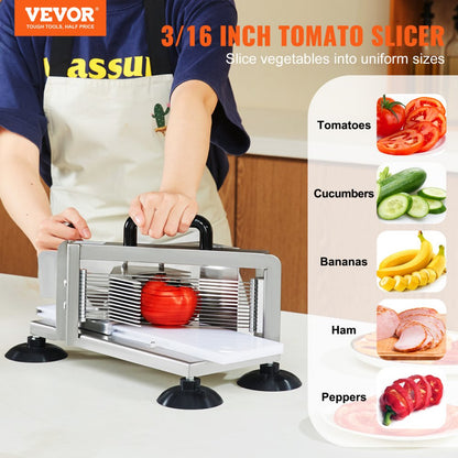 AY450-1 - VEVOR Stainless Steel Tomato Slicer for 3/16-Inch Precision Cuts