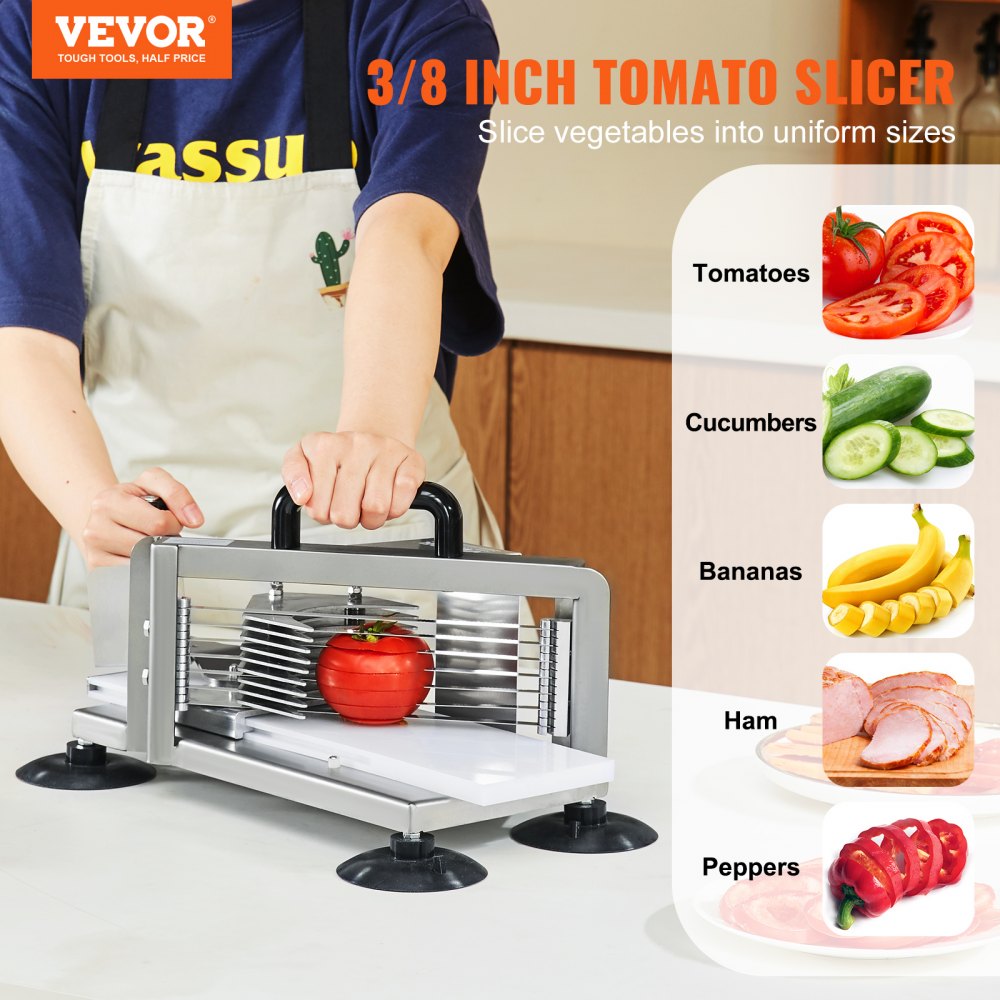 AY450-3 - Heavy-Duty Tomato Slicer with 3/8" Stainless Steel Blades
