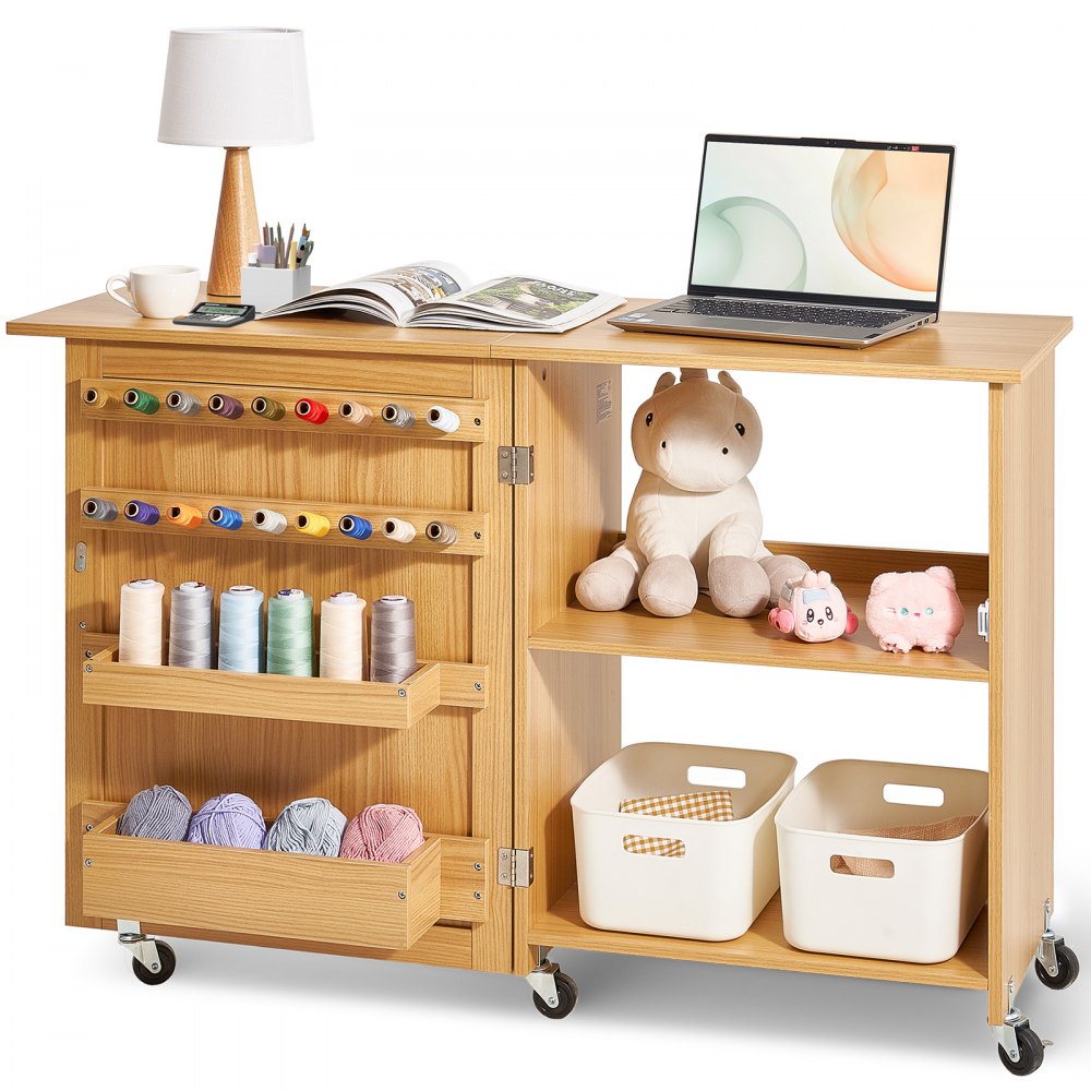 HL20240801 - 46" Folding Sewing Table with Storage & Weight Capacity of 88 lbs