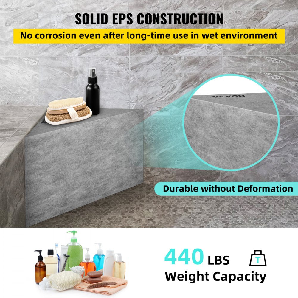 VV-FSLYD-S22.6 - Waterproof Tile Shower Seat for Convenient Bathing