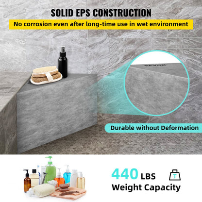 VV-FSLYD-S22.6 - Waterproof Tile Shower Seat for Convenient Bathing