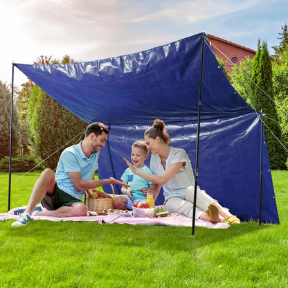 010970250496 - 10x12 ft Waterproof Poly Tarp, Rip-Proof & Easy to Secure