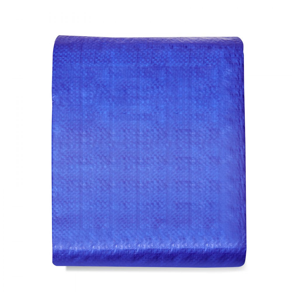 010970250496 - 10x12 ft Waterproof Poly Tarp, Rip-Proof & Easy to Secure