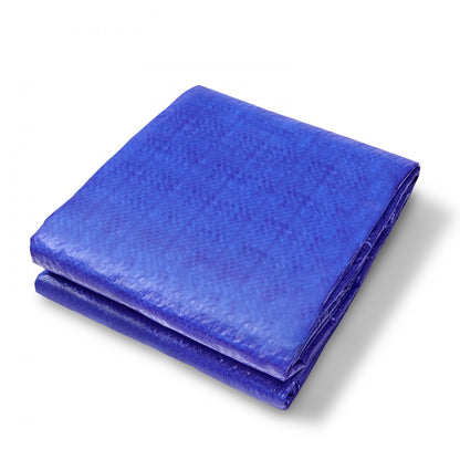 010970250496 - 10x12 ft Waterproof Poly Tarp, Rip-Proof & Easy to Secure
