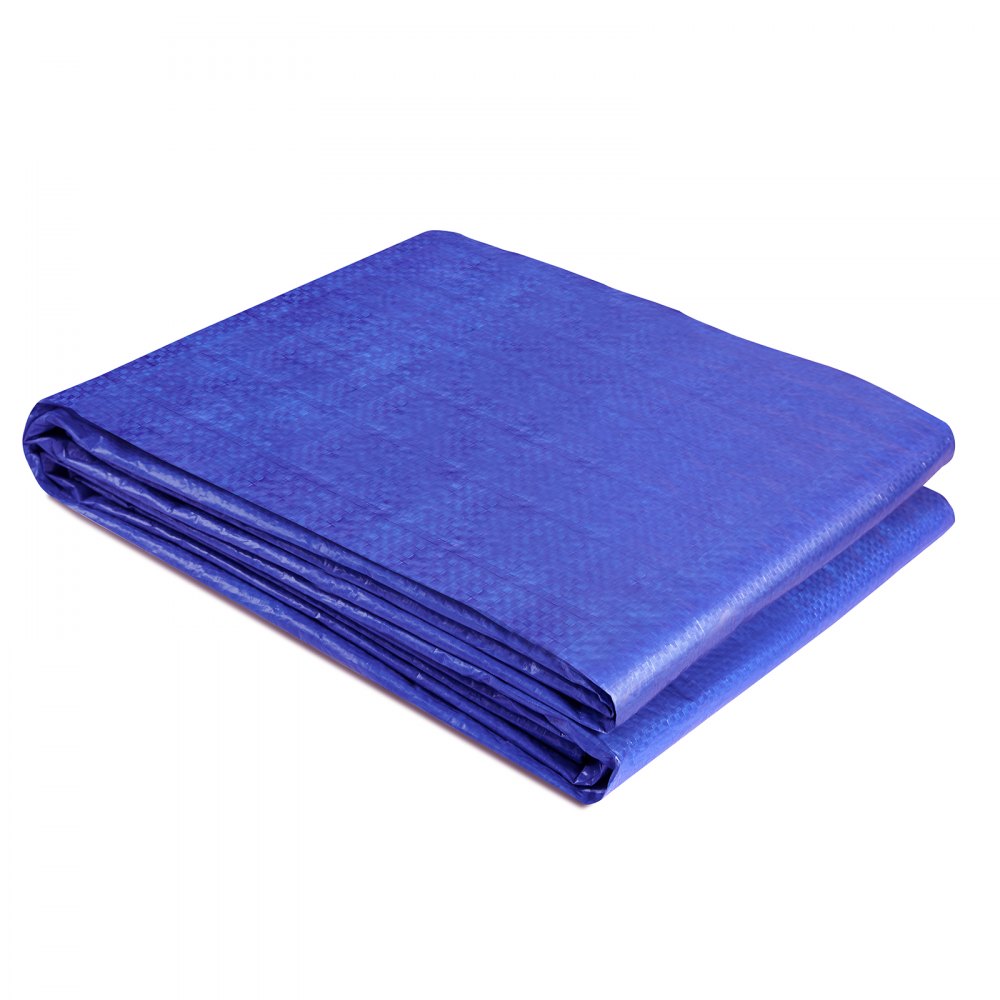 010970250496 - 10x12 ft Waterproof Poly Tarp, Rip-Proof & Easy to Secure