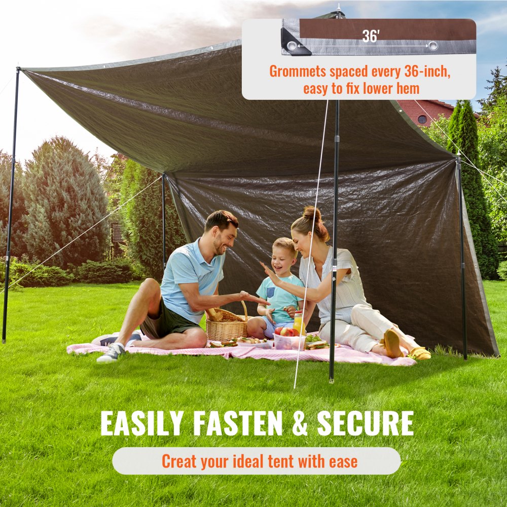 010862517071 - 10x12 ft Waterproof Poly Tarp with UV Resistance
