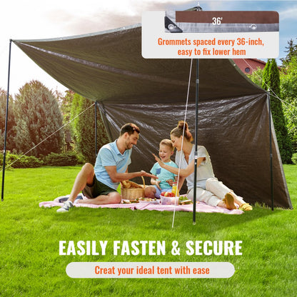 010862517071 - 10x12 ft Waterproof Poly Tarp with UV Resistance