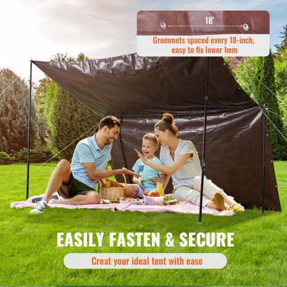 010421621613 - 12x16 ft UV Resistant Heavy-Duty Waterproof Tarp