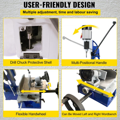MS3816R - VEVOR 1/2" Mortise Machine with Adjustable Depth and Swiveling Base