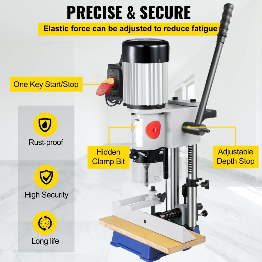 MS36127A3 - Heavy-Duty Mortise Machine with 3400 RPM Speed