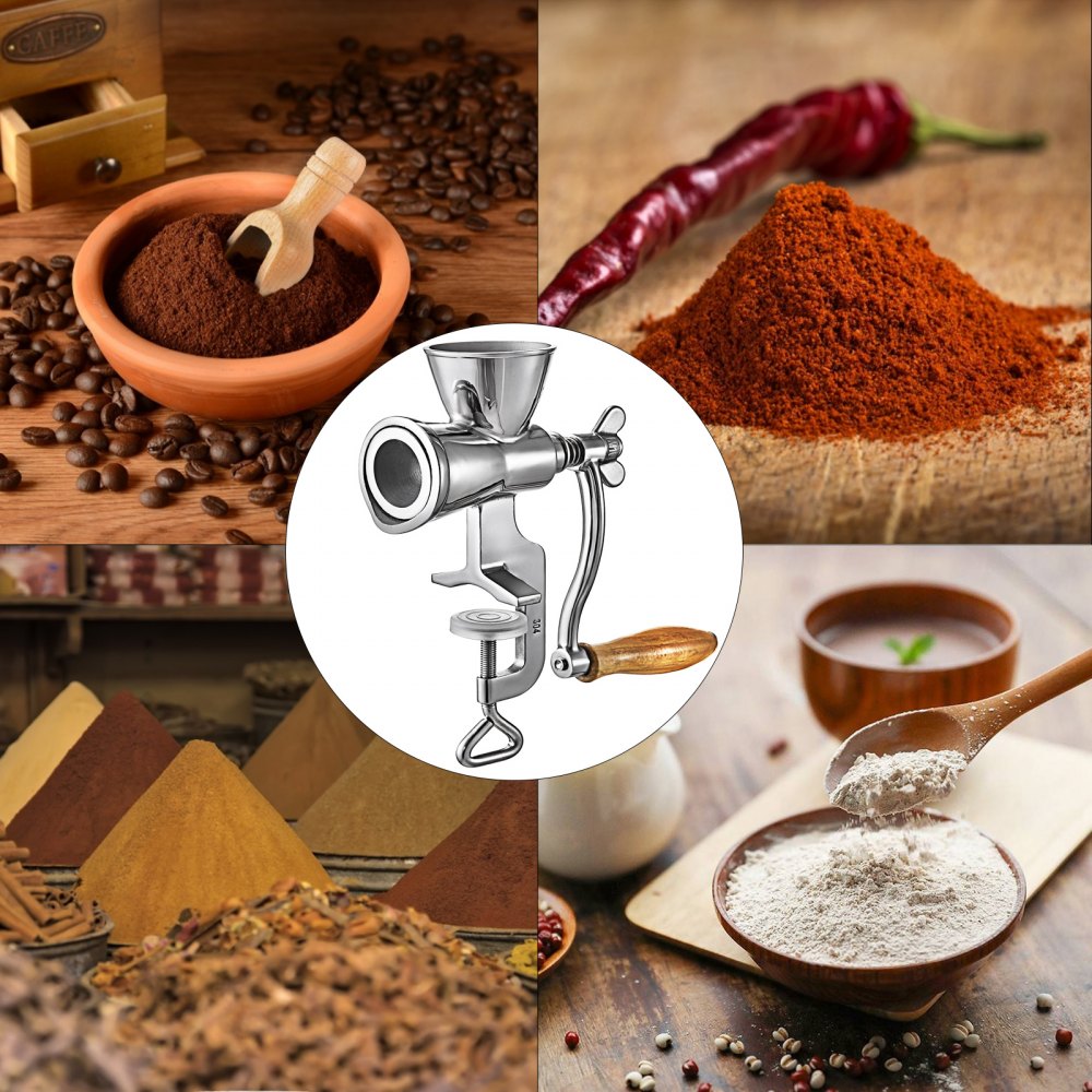 010471061777 - Durable Stainless Steel Grain Mill for Easy Table Grinding