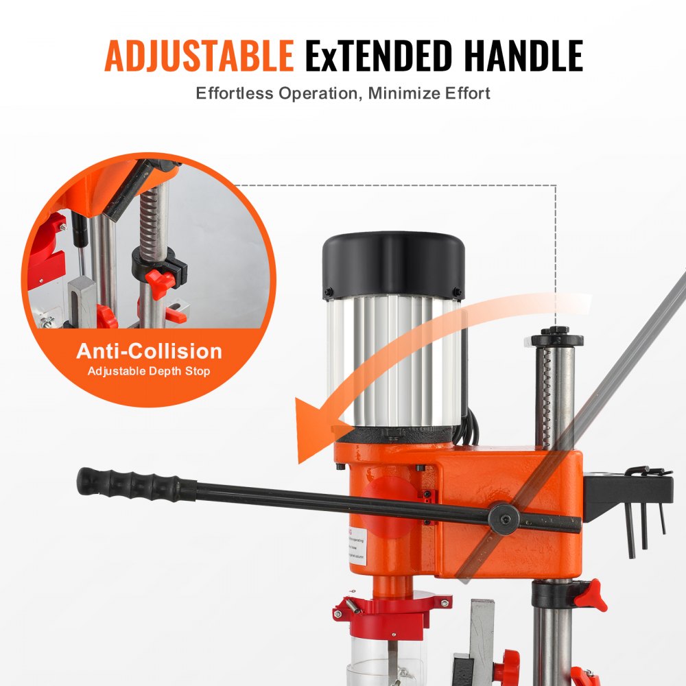 MS36127 - Sturdy Benchtop Mortise Machine with Safety Features