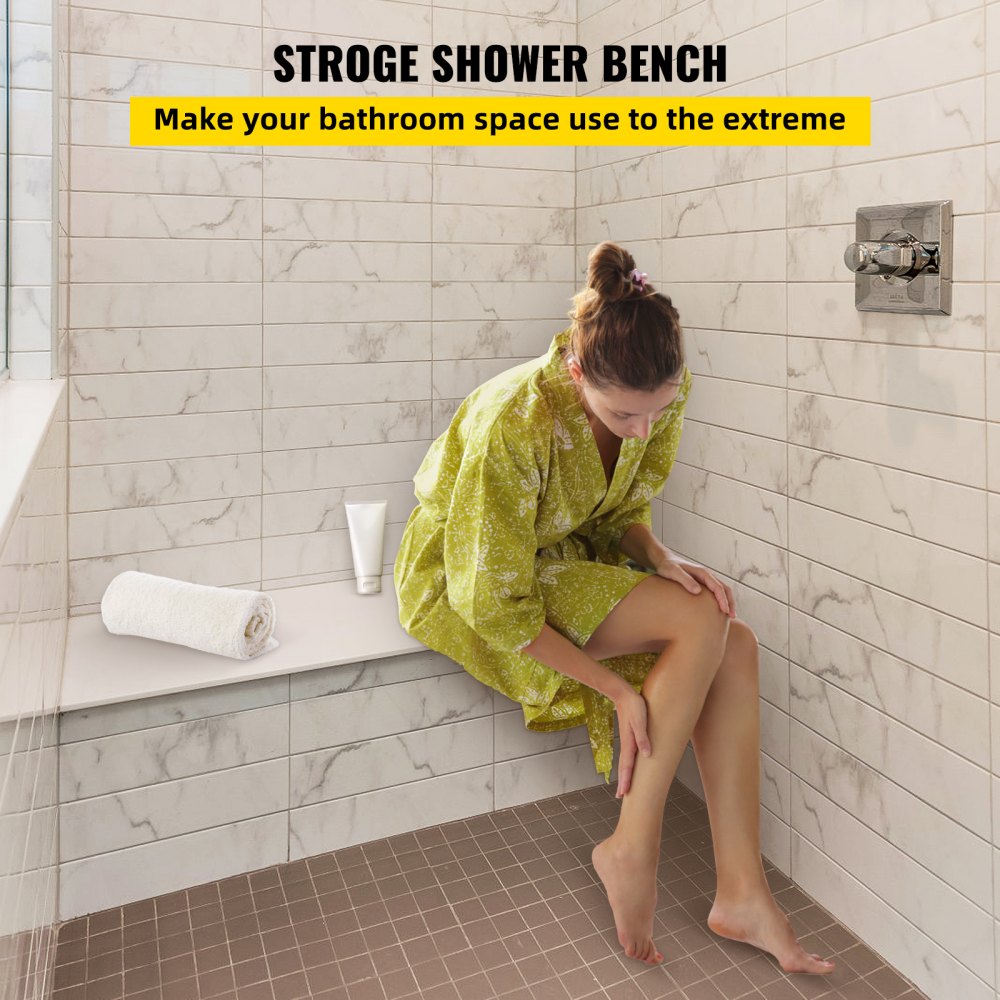 VV-FSLYD-Z38.2 - Waterproof Tileable Shower Seat for Comfort & Storage