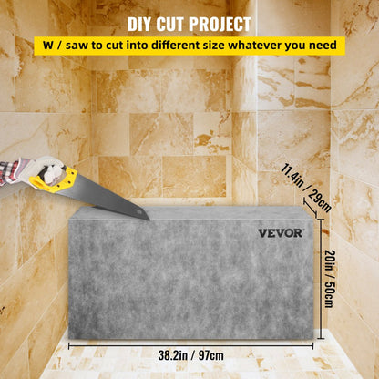 VV-FSLYD-Z38.2 - Waterproof Tileable Shower Seat for Comfort & Storage