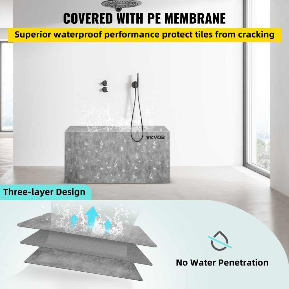 VV-FSLYD-Z38.2 - Waterproof Tileable Shower Seat for Comfort & Storage