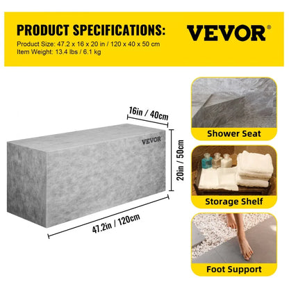 VV-FSLYD-S47.2 - Waterproof Tile Shower Seat for Comfortable Bathing