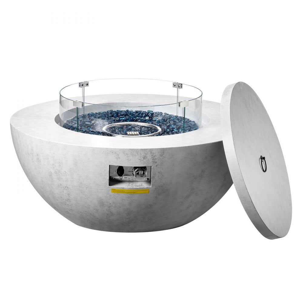 YSG30S01PL(G)019 - 39" Outdoor Concrete Propane Fire Pit with Stainless Steel Burner