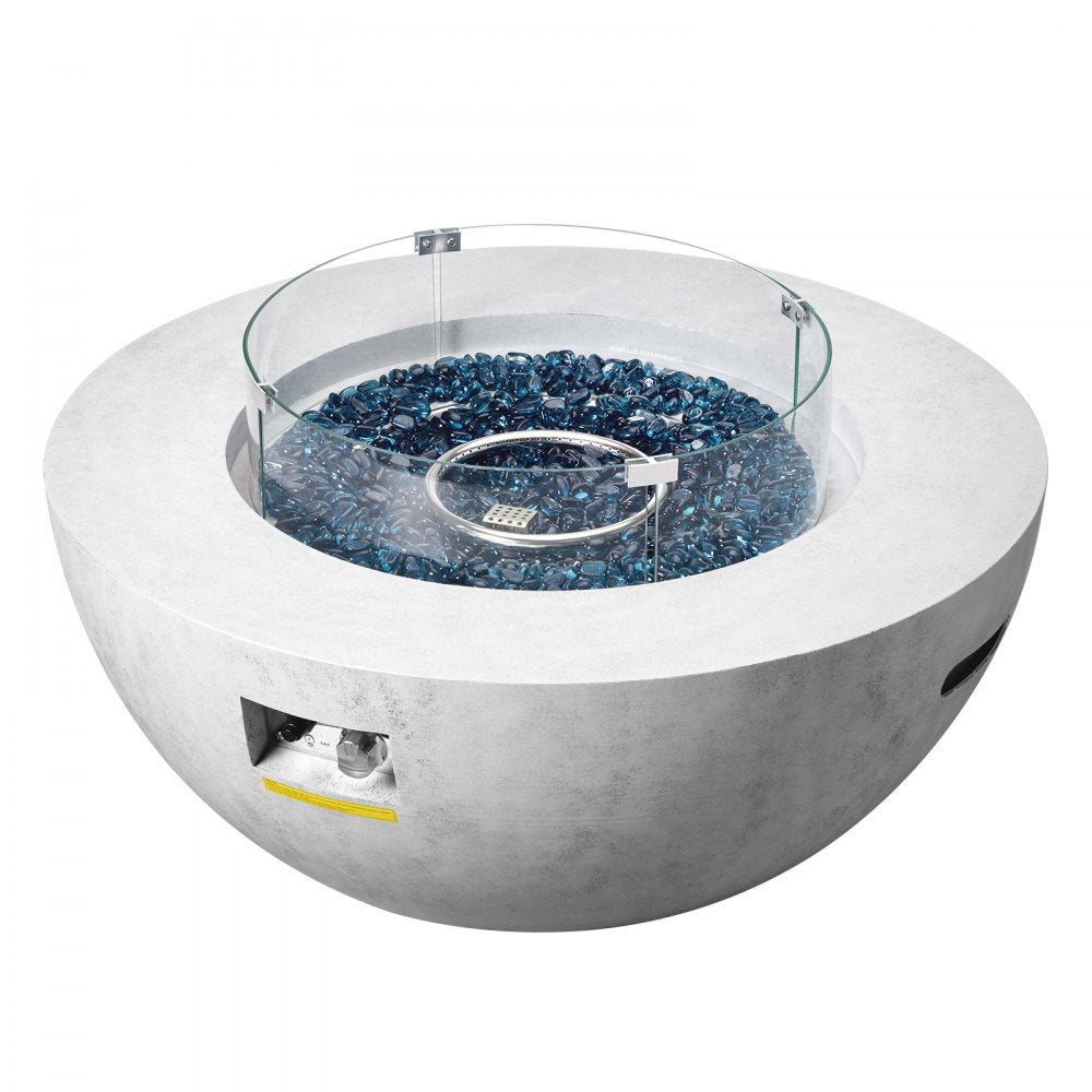 YSG30S01PL(G)019 - 39" Outdoor Concrete Propane Fire Pit with Stainless Steel Burner