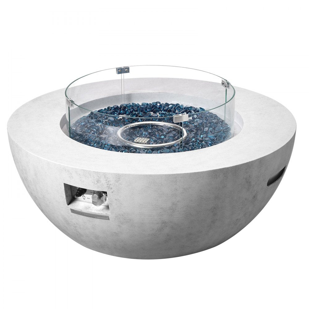 YSG30S01PL(G)019 - 39" Outdoor Concrete Propane Fire Pit with Stainless Steel Burner