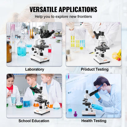 XSP-36TV - High-Def 40X-5000X Trinocular Microscope for Detailed Observations