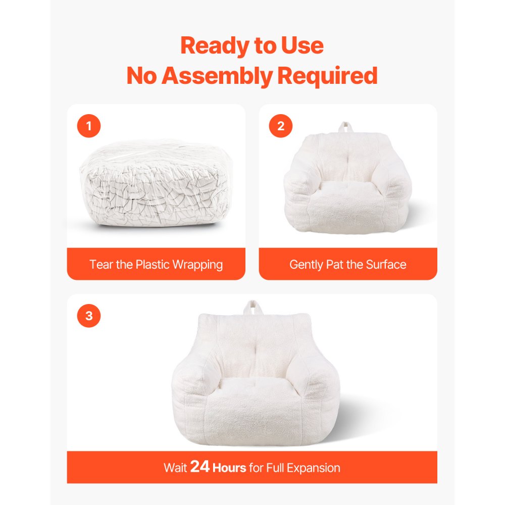 SM-SS-04 - Premium 3ft Memory Foam Bean Bag Chair for Relaxation