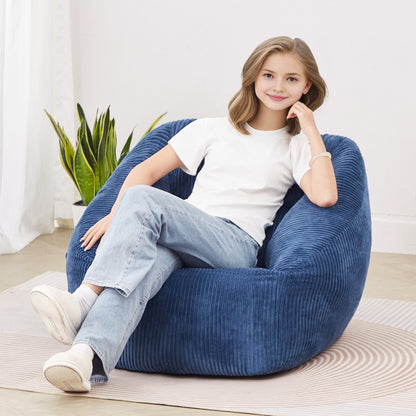 SM-SS-05 - 3ft Soft Fabric Bean Bag Chair with Memory Foam