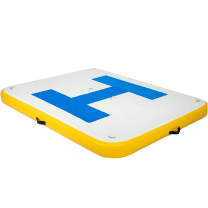 CQZP-8870 - 8x5 ft Inflatable Floating Dock with Electric Air Pump
