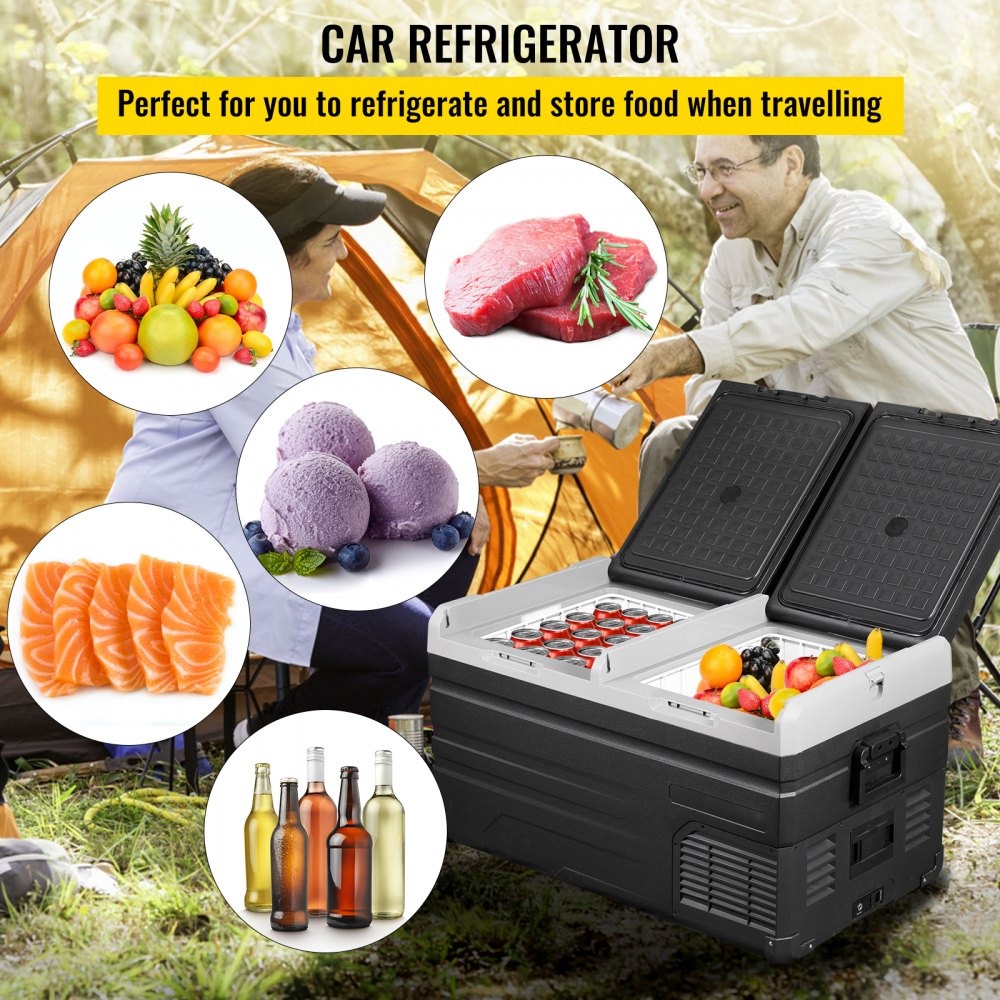 TW75 - 80 Quart Dual-Zone Portable Refrigerator with Temperature Control