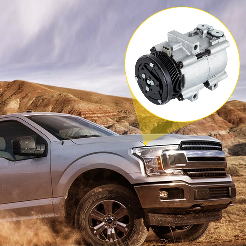 010350731464 - 1993-2007 Ford A/C Compressor, High-Performance Aluminum Alloy