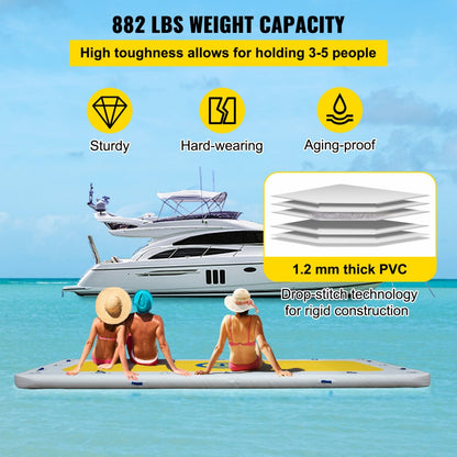 CQFT-7373 - Durable Inflatable Swim Dock with Non-Slip Surface and Pumps