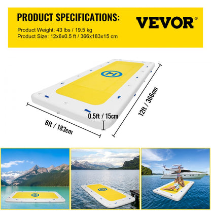 CQFT-7373 - Durable Inflatable Swim Dock with Non-Slip Surface and Pumps