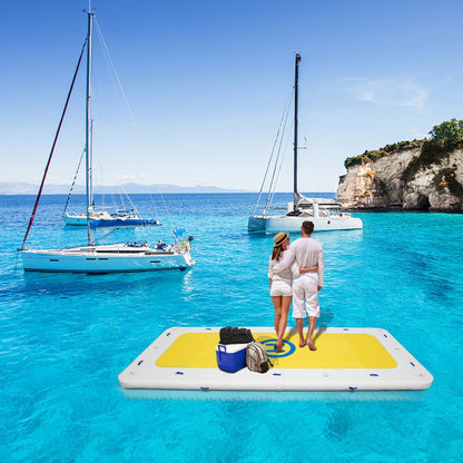 CQFT-7373 - Durable Inflatable Swim Dock with Non-Slip Surface and Pumps