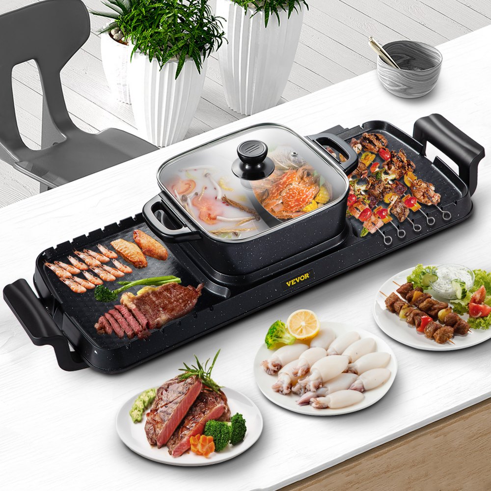 VV-HP-F-2200 - 2 in 1 2400W Indoor Grill & 2.5Qt Hot Pot