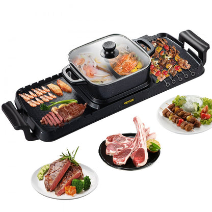 VV-HP-F-2200 - 2 in 1 2400W Indoor Grill & 2.5Qt Hot Pot